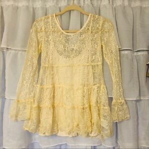 Lace overlay with attached tank